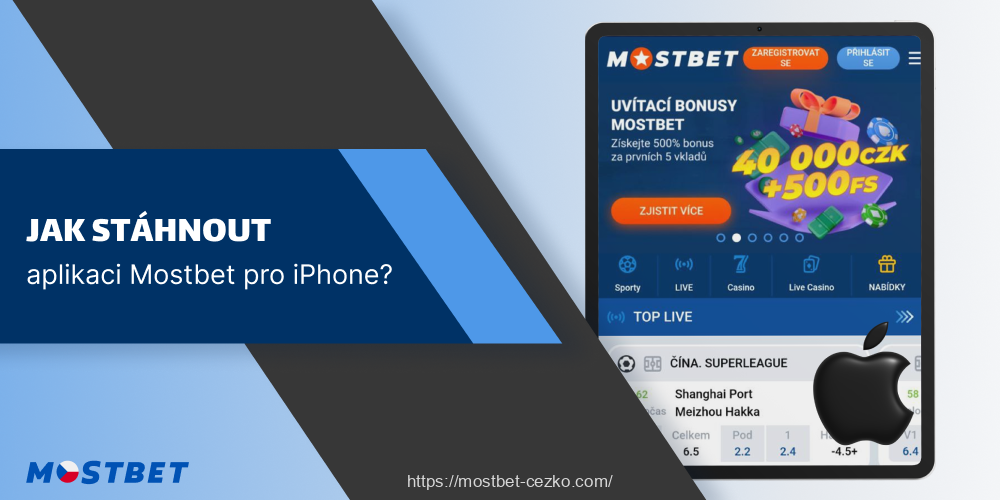 Po instalaci aplikace Mostbet na iPhone budou moci čeští hráči hrát kasinové hry a sázet na sport kdekoli a kdykoli