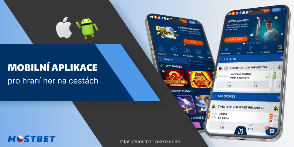 Mostbet nabízí českým hráčům pohodlnou aplikaci pro Android a iOS, ve které si mohou kdykoli vsadit